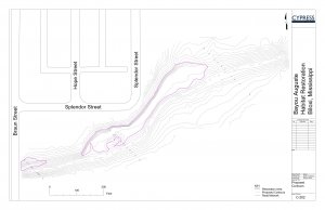 CAD grading plan for floodplain restoration